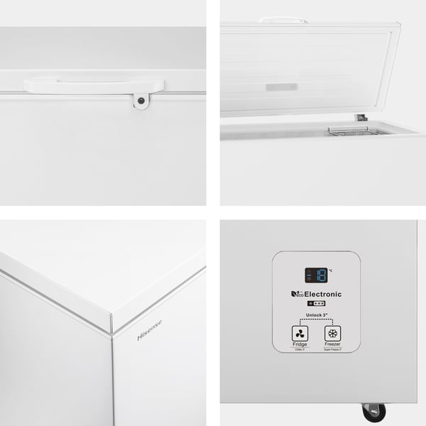 Hisense FT546D4AWLYE frys Frysbox Fristående 420 l Vit