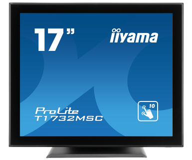 iiyama ProLite T1732MSC-B5X platta pc-skärmar 43,2 cm (17") 1280 x 1024 pixlar SXGA LED Pekskärm Svart