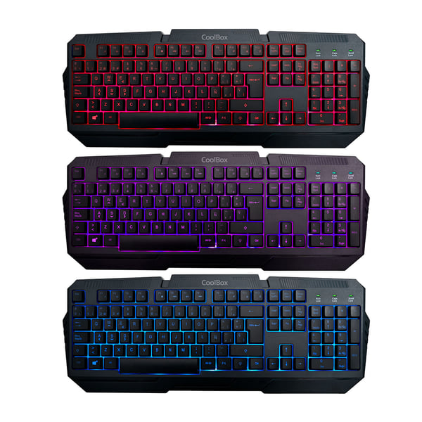 CoolBox Pack gaming DeepX-Wing 2 tastatur Mus inkluderet Spil USB QWERTY Spansk Sort