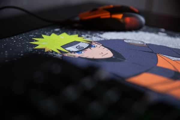 Konix Naruto KX MOUSEPAD XXL BLACK Spelmusmatta Svart, Orange
