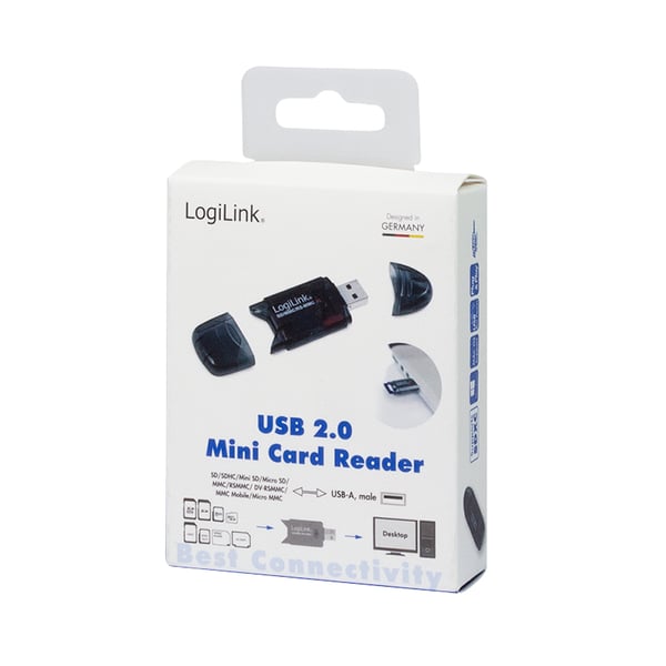 LogiLink CR0007 kortlæser USB 2.0 Sort
