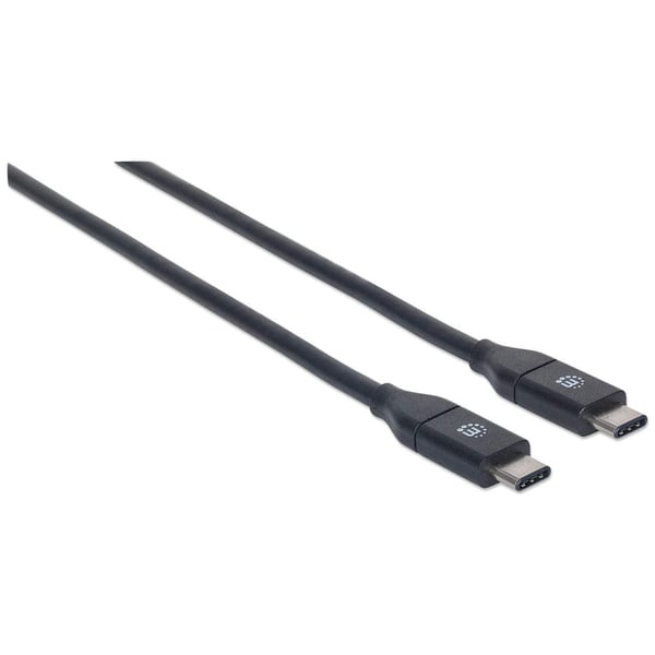 Manhattan 354899 USB-kabel USB 3.2 Gen 2 (3.1 Gen 2) 0,5 m USB C 10 Gbit/sek. Sort