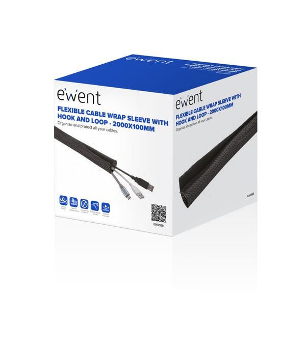 Ewent EW1558 kabelorganisator Universel Kabelmuffe Sort 1 stk