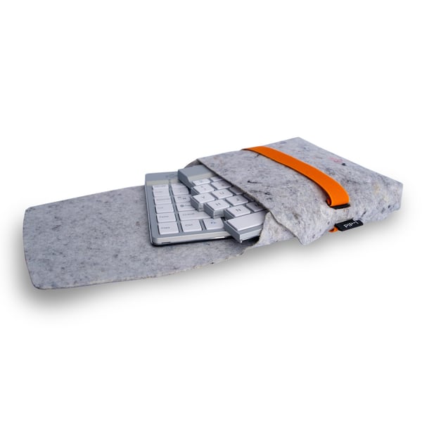 R-Go Tools R-Go Pouch vilten etui voor Split toetsenbord, tasje gemaakt van gerecycled textiel, sociaal product, grijs