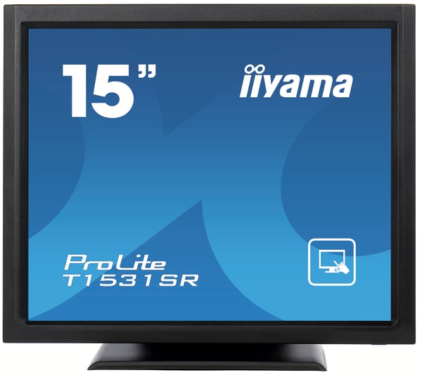 iiyama ProLite T1531SR-B3 platta pc-skärmar 38,1 cm (15") 1024 x 768 pixlar LED Pekskärm Bordsskiva Svart