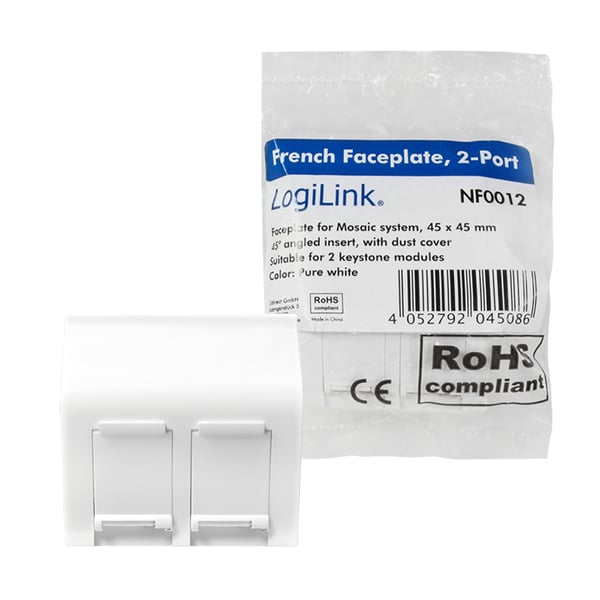 LogiLink NF0012 kontaktplade & kontakthætte Hvid