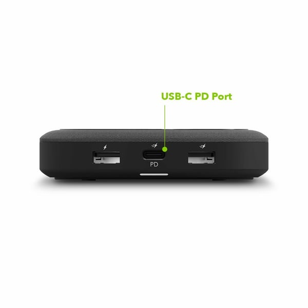 mophie Wireless Charging Hub Universel Sort Vekselstrøm Trådløs opladning Hurtig opladning Indendørs