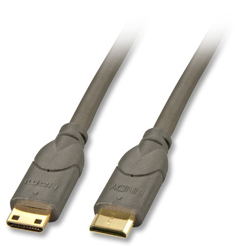 Lindy 0.5m HDMI CAT2 HDMI-kabel 0,5 m HDMI Type C (Mini) Sort