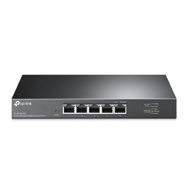 TP-Link TL-SG105-M2 nätverksswitchar Ohanterad 2.5G Ethernet (100/1000/2500) Svart