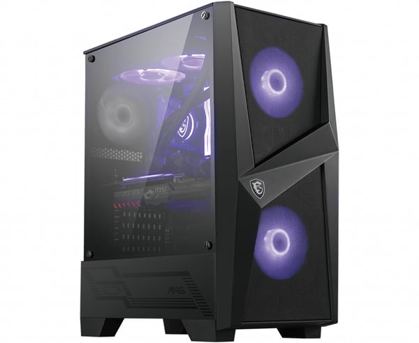 MSI MAG Forge 100M Midi Tower Svart, Transparent