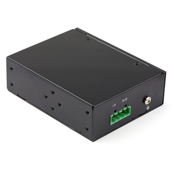 StarTech.com Industriell fiber till Ethernet-mediakonverterare - 1 Gbps SFP till RJ45/Cat6 - Singlemode/Multimode optisk fiber till Gigabitkopparnätverk - 12-56 V DC - IP30/-40 &degC till +75 &degC
