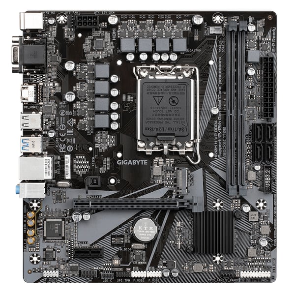 GIGABYTE H610M H V2 DDR4 moderkort Intel H610 Express LGA 1700 micro ATX
