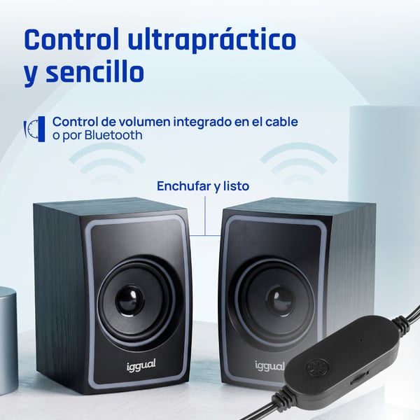 iggual IGG320716 högtalare Svart Kabel & Trådlös 10 W