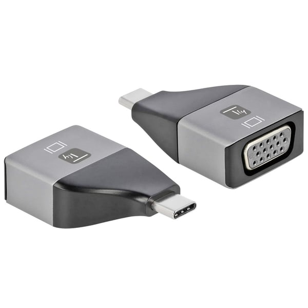 Techly IADAP USBC-VGAC USB grafisk adapter 1920 x 1200 pixel Sort, Sølv