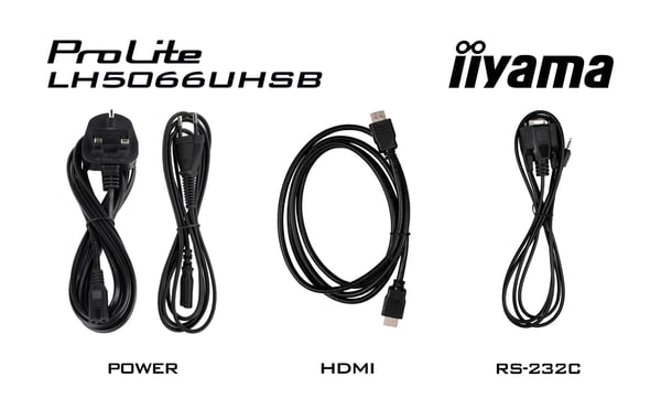 iiyama LH5066UHSB-B1AG skilte display Digital fladpaneldisplay 127 cm (50") LCD Wi-Fi 800 cd/m² 4K Ultra HD Sort Indbygget processer Android 24/7