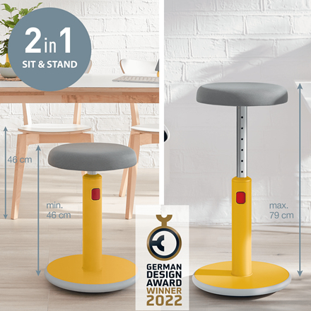Leitz Ergo Cosy Active Sid-stå balancestol 2 i 1