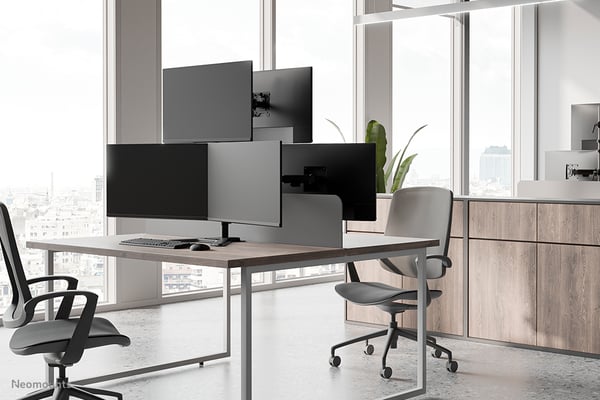 Neomounts DS45-600BL2-1 skærmbeslag og -stativer 81,3 cm (32") Skrivebord Sort