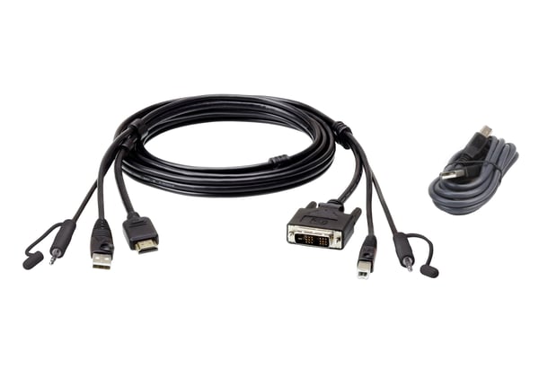ATEN 2L-7D02DHX2 KVM-kabel Sort 1,8 m