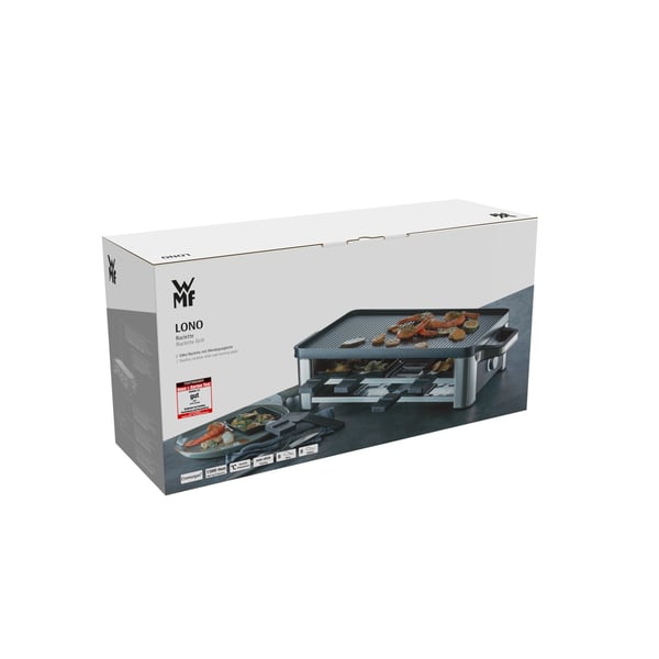 WMF Lono 0415040011 raclettepannu 8 henkilö(t) 1500 W Musta, Kromi