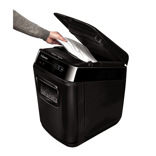 Fellowes AutoMax 200M dokumentförstörare Mikrostrimling Svart