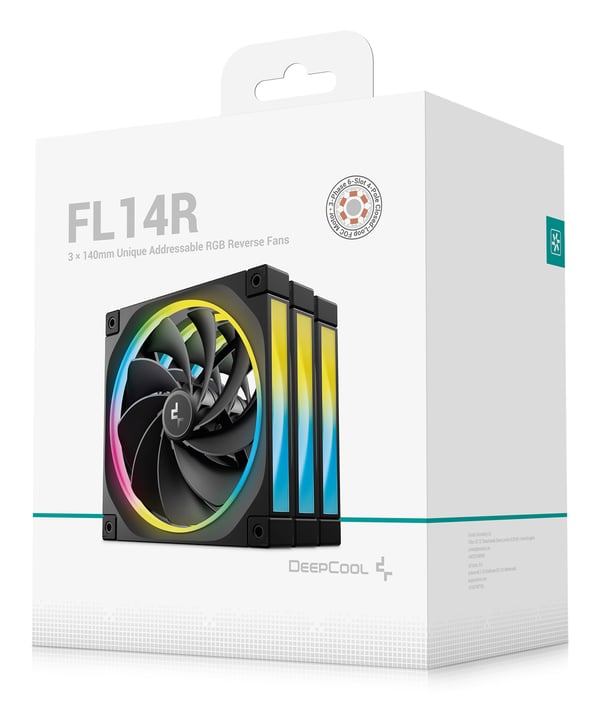 DeepCool FL14R Computerkabinet Ventilator 14 cm Sort 3 stk