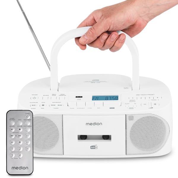 MEDION 50079330 radioapparater Personal Digital Vit MEDION 50079330 radioapparater Personal Digital Vit