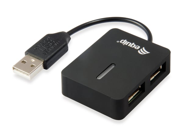 Equip 128952 gränssnittshubbar USB 2.0 480 Mbit/s Svart