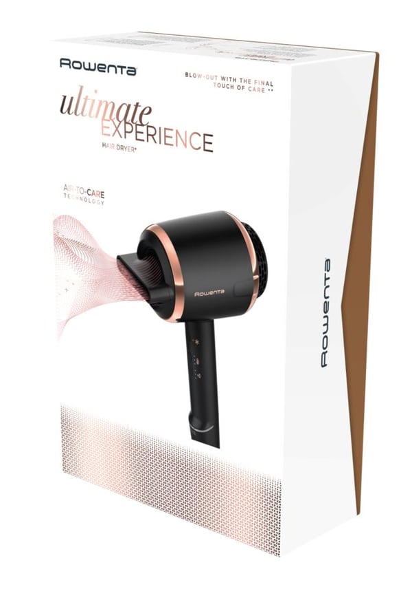 Rowenta Ultimate Experience CV9820 hiustenkuivain 1500 W Musta, Kupari
