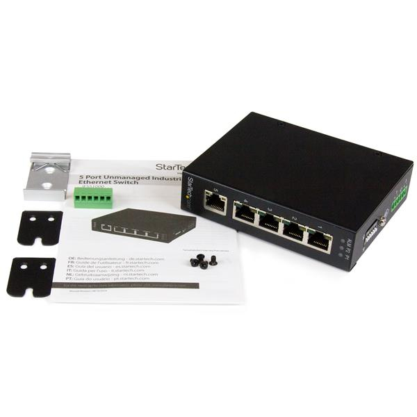 StarTech.com 5-portars ohanterad industriell Gigabit Ethernet-switch