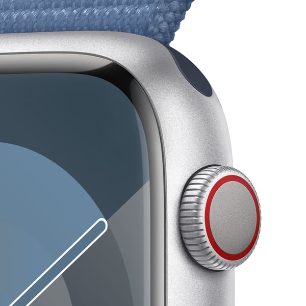 Apple Watch Series 9 45 mm Digital 396 x 484 pixlar Pekskärm 4G Silver Wi-Fi GPS