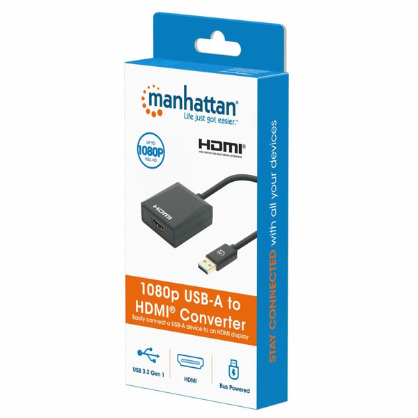 Manhattan 153690 USB-grafikadapter Svart