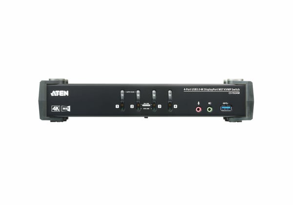 ATEN USB 3.0 4K DisplayPort MST KVMP™-switch med 4 portar (kablar medföljer)