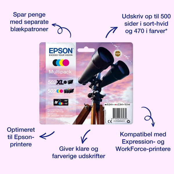 Epson Singlepack Cyan 502XL Ink