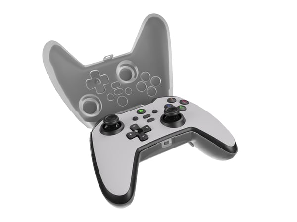 GENESIS Mangan 300 White Vit USB Spelplatta Analog / Digital Android, Nintendo Switch, PC
