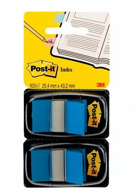 3M 680-B2EU indekseringskort Blå 100 stk