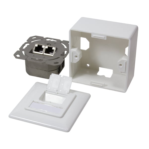 LogiLink NP0035A stikkontakt RJ-45 Metallic, Hvid