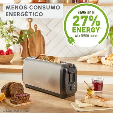 Moulinex LS5S0DE0 brødrister 7 2 skive(r) 1430 W Sort, Rustfrit stål