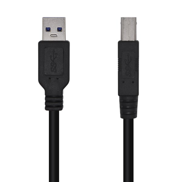 AISENS A105-0445 USB-kaapeli USB 3.2 Gen 1 (3.1 Gen 1) 3 m USB A USB B 5 Gbit/s Musta AISENS A105-0445 USB-kaapeli USB 3.2 Gen 1 (3.1 Gen 1) 3 m USB A USB B 5 Gbit/s Musta