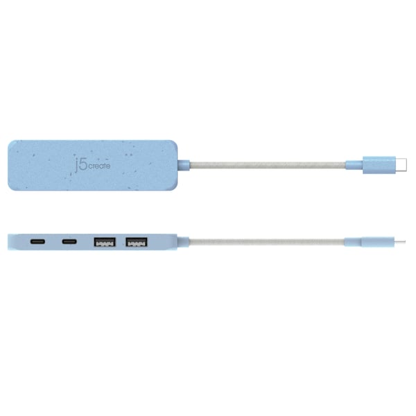 j5create Miljövänlig USB-C till 4-portars hubb för typ-C och typ-A Gen 2
