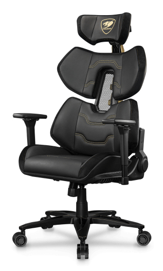 COUGAR Terminator Elite Gold PC gamingstol Polstret sæde Sort, Guld