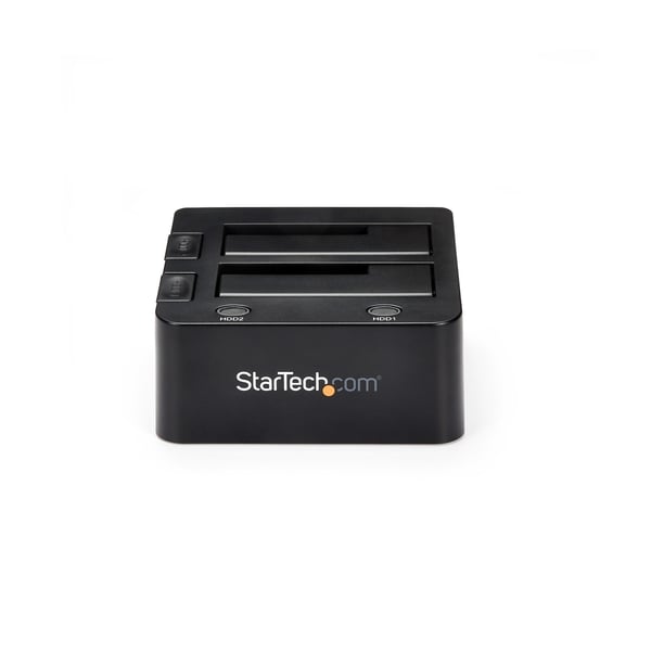 StarTech.com Dubbel USB 3.0-dockningsstation med UASP för 2,5/3,5" SSD/HDD-hårddiskar – SATA 6 Gbps