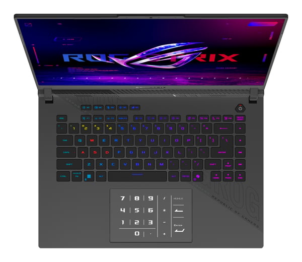 ASUS ROG Strix G16 G614FR-TS365 AMD Ryzen™ 9 9955HX Laptop 40,6 cm (16") WQXGA 16 GB DDR5-SDRAM 1 TB SSD NVIDIA GeForce RTX 5070 Ti Wi-Fi 6E (802.11ax) Grå QWERTY Spansk