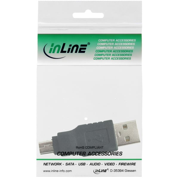 InLine 33441C kabel kønsskifter USB 2.0 A male 5-p USB 2.0 Sort