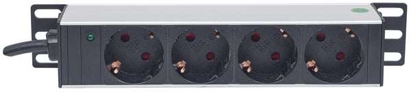 Intellinet 714020 strømforsyningsenhed (PDU) 4 AC stikkontakt(er) 1U Grå