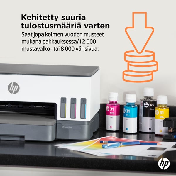 HP Smart Tank 7005 Langaton All-in-One Väri Tulostin, Kaksipuolinen tulostus; Kopiokone, skanneri