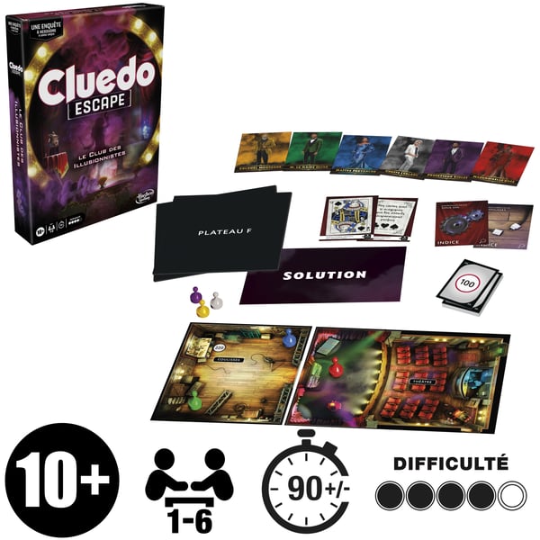 Cluedo Escape: The Illusionist's Club Lautapeli Pakohuonepeli