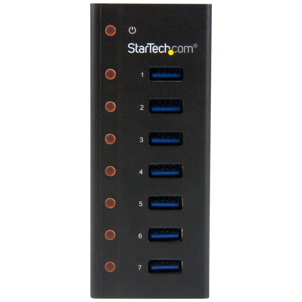 StarTech.com USB 3.0-hubb med 7 portar - 5Gbps - skrivbords- eller väggmonterbart metallkabinett