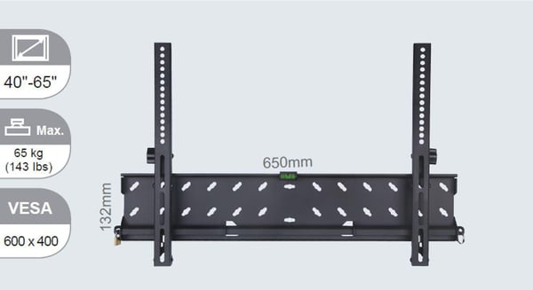 Vivolink VLMW4065T tv-fäste 165,1 cm (65") Svart