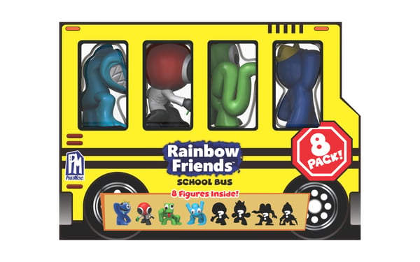 Rainbow Friends Minifigure 8 Pack - School Bus