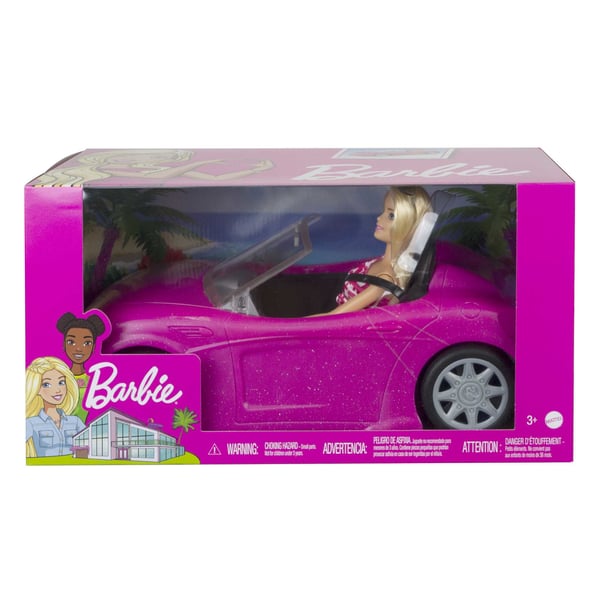 Barbie Barbie-nukke ja ajoneuvo